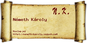 Németh Károly névjegykártya